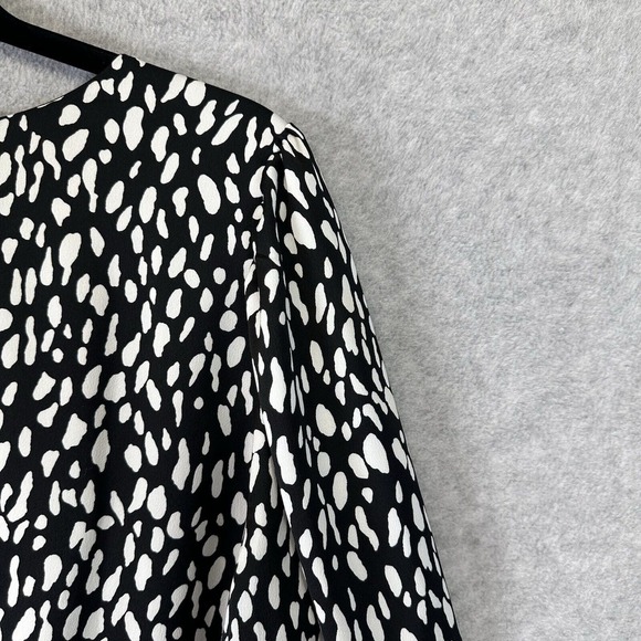 J. Crew‎ Size 14 T Long Sleeve Peplum Top Satin Crepe Button Front Career Office - Picture 11 of 16